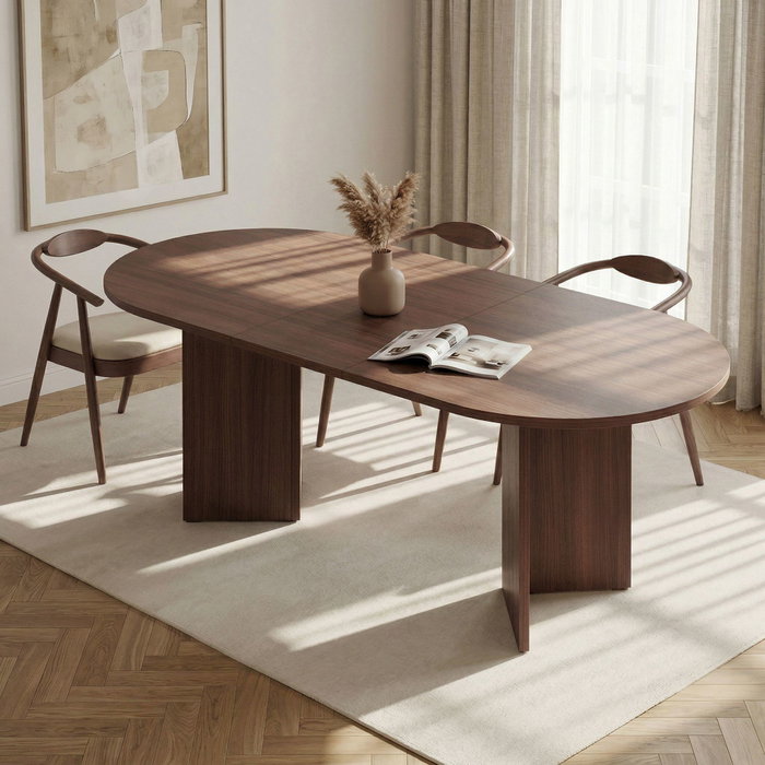 Nordure Sorell Mesa de Comedor Extensible Nogal Milano Nordure Sorell Mesa de Comedor Extensible Nogal Milano